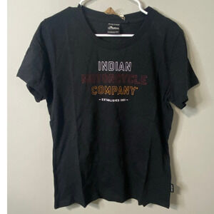 New Indian Motorcycle BK Tri Color Logo Graphic Shirt Size 3XL